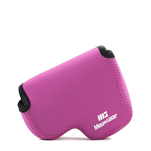 Funda para cámara Nikon Coolpix L340 neoprén rosa fuerte miniatura 1