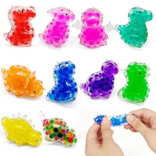 i-QiQi 10pcs Mochi Squishy Balls With Water Beads, Mini Sensory Stress Relief Toys,Squishy Fidget Toys for Kids Soft Squishies animals Sensory Ball,Party Bag Fillers Toy Gifts(Colour Random Packaging)