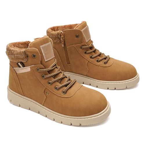 GLAMORA Botas y botines de invierno para mujer impermeables y térmicos con forro de pelo cálido, diseño urbano y antideslizante, cómodas para trabajo, caminar o actividades al aire libre ⭐