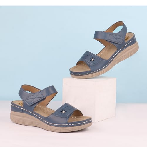 Image of JABASIC Women Comfortable Sandals Orthotic Walking Sandals Orthopedic Arch Support Sandals
