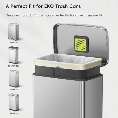 Image of EKO Ultra-Strong Extra-Tall 13 Gallon Kitchen Trash Bags, Lavender, 60 Ct