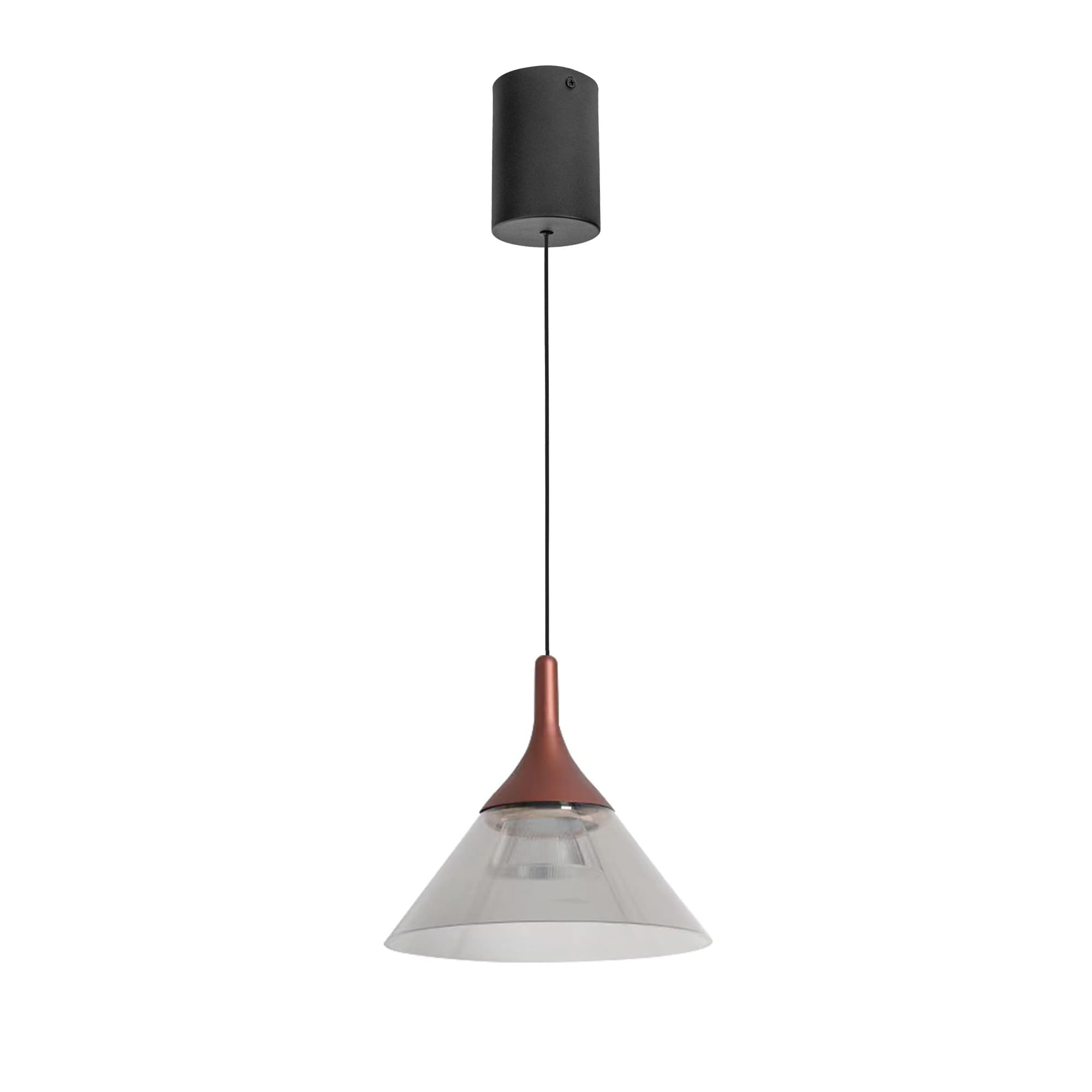 LED Pendelleuchte,Braun Höhenverstellbar Esszimmerlampe, Moderner Aluminum Hängelampe Esstisch Küche Wohnzimmer 7W 230V, für Wohnzimmer Schlafzimmer Arbeitszimmer Büro Esszimmer TB2542