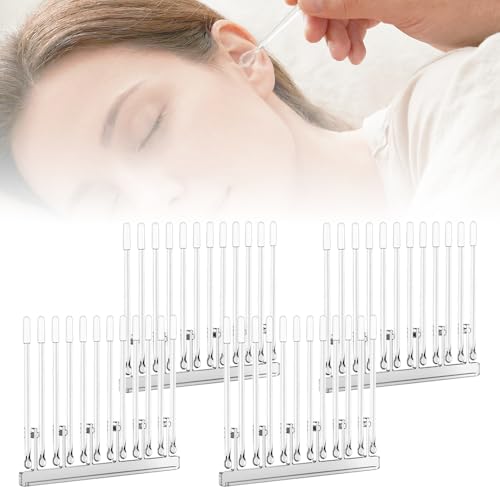 24 Pack Reusable Adhesive Earwax Removal Swabs with Dust Cover, 2026 Spiral Ear Cleaning Sticks for All Ages, Gentle Ear Scoop Tool (2 Boxes)