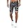 JEEL Herren Kurze Hosen - Slim-Fit Jeans-Shorts - 5-Pocket-Style - Stretch Herren-Shorts - Kurze Hose für Männer - Basic Washed Destroyed - 14-Grau - 40W