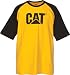 Caterpillar Raglan Trademark Tee, Yellow, Medium