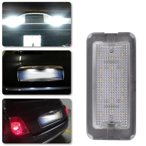 Kit de luces de matrícula trasera de alta durabilidad para Fiat 500 accesorios de automóvil 4