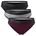 Produktbild DANISH ENDURANCE Cotton Panties, Damen Slip aus Bio-Baumwolle, 3 Pack, Schwarz, Unterhose Bikini-Schnitt (Mehrfarbig (1x Dunkelgrau, 1x Schwarz, 1x Weinrot), Medium)