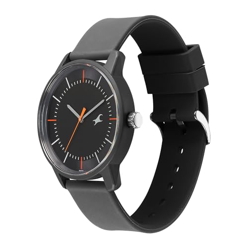 Image of Fastrack Tees Urbanique Quartz Analog Black Dial Silicone Strap Unisex Watch
