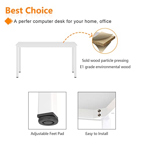 SogesHome Escritorio de Oficina PC Escritorio Estación de Trabajo en el Hogar, Mesa de Oficina Mesa para Ordenador, 80 x 40 x 75 cm - imagen 3