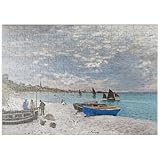 MyPuzzle La Playa De Sainte-Adresse (1867) De Claude Monet - Premium 200 Piezas Puzzles - Colección Especial MyPuzzle de Æpyornis