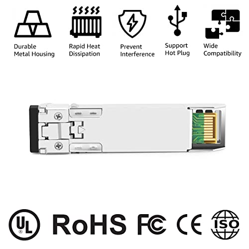 Image of 10GBASE-LR SFP+ Optical Transceiver Module Compatible with Cisco SFP-10G-LR SFP-10G-LR-S SFP-10G-LR-X 10G SFP+ LR 1310nm 10km DDM Duplex LC SMF