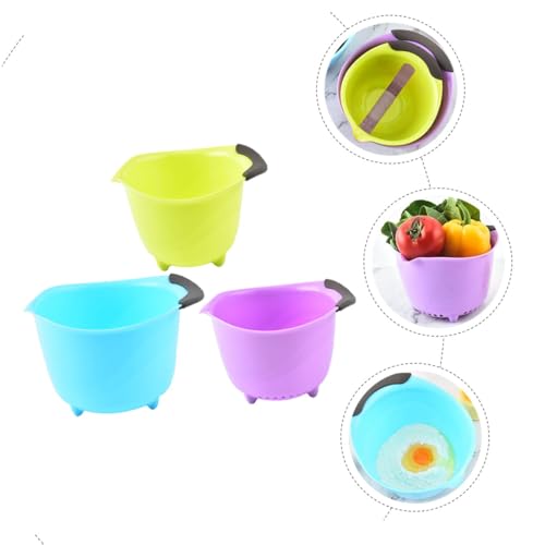 Set de 3 tazones multiusos de PP y TPR con medidas miniatura 3