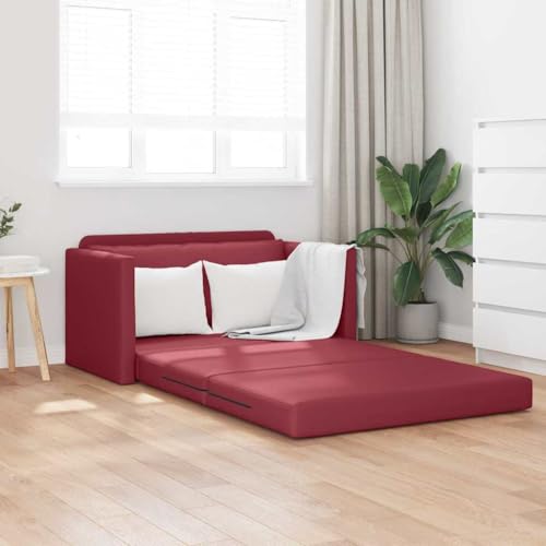 Générique Canapé-Lit 110cm Bordeaux Simili Cuir,Meubles,Canapés,4106711