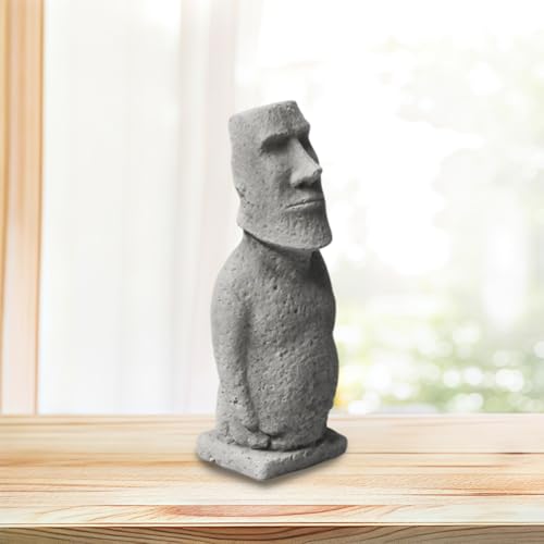 Statue de tête d'île de Pâques Gcroet, cadeau déco de vacances L - 7