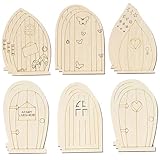  COHEALI 36st Mikro-landschaftsfeentor Mini-türausschnitte Ausschnitte Für Handwerk Baum Steht Im Freien Minitür Bastelmaterial Selber Machen Diy-zubehör Hölzerne Verzierungen Holz