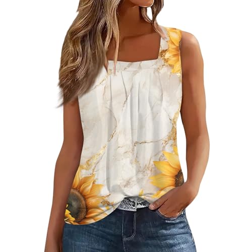 Spring Summer Plus Size Dressy Tank Tops for Women 2025 Womens Workout Floral Boho Beach Sleeveless Shirts Blouses