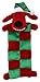 Multipet Loofa Holiday Squeaker Mat Dog Toy with Santa Hat, 12-Inch