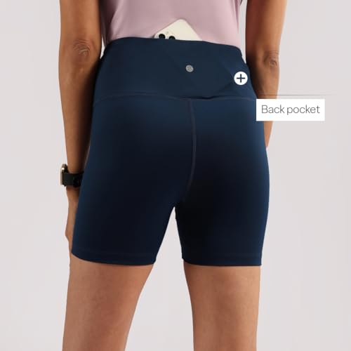 Image of BlissClub Ultimate Shorties Lite | Gym Shorts for Women Workout, Sports Shorts, Swim Shorts and Shapewear for Tummy | High Waist and Back Pocket