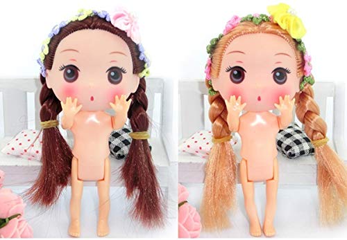 Amazon | カスタム用にドール素体2体セット花飾り付き着せ替え人形 