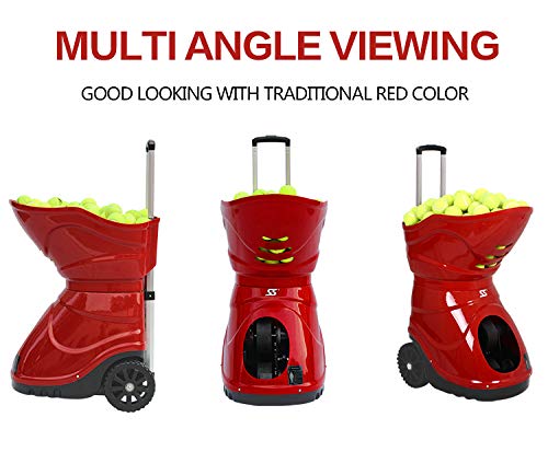 Tennis Ball Machine Portable Automatic Ball Launcher Tennis Practice Equipment Beginner Tennis Trainer Ball Thrower Shooter with Remote Control | SIBOASI Sports W5