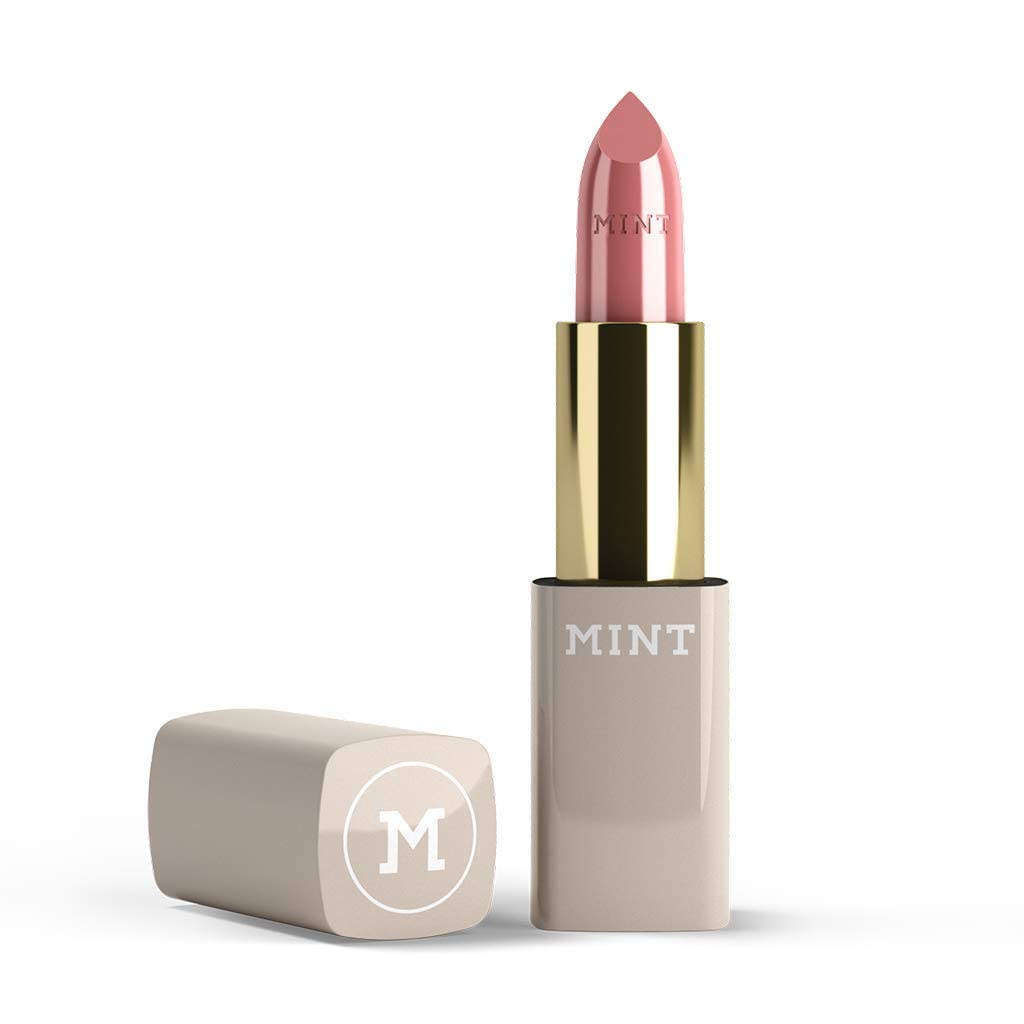 MINT Lipstick in NUDE PARFAIT - Optical Teeth Whitening Lipstick with Blue Pigments - Immediate Bright Smile Effect - Fuller Lips Effect with Hyaluronic Acid and Oléoactif Complex - By Dr. Mintcheva