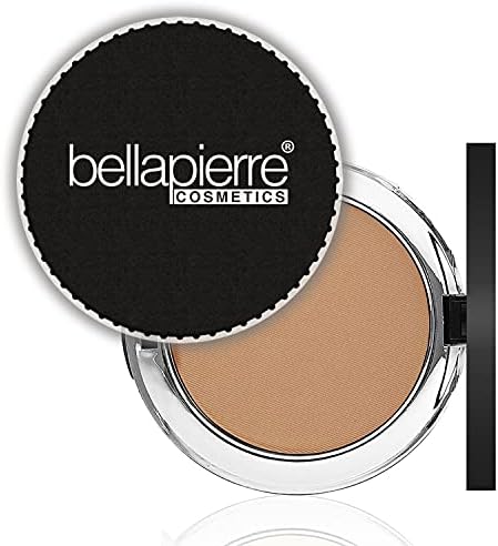bellapierre Compact Mineral Foundation SPF 15 | Vegan & Cruelty Free | Full Coverage | Hypoallergenic & Safe for All Skin Types | Oil & Talc Free - 0.35 Oz - Nutmeg