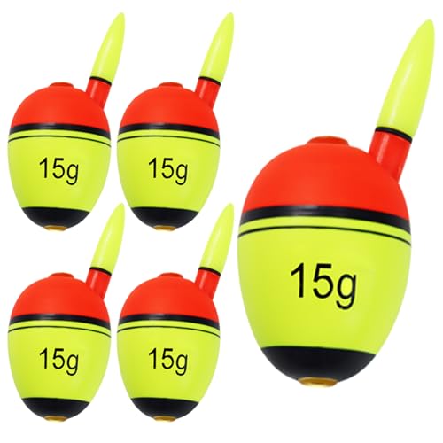 CWSDXM Flotador deslizante de pesca nocturna, flotador deslizante de EVA con luz LED para agua salada y agua dulce, flotación de 15 g a 40 g
