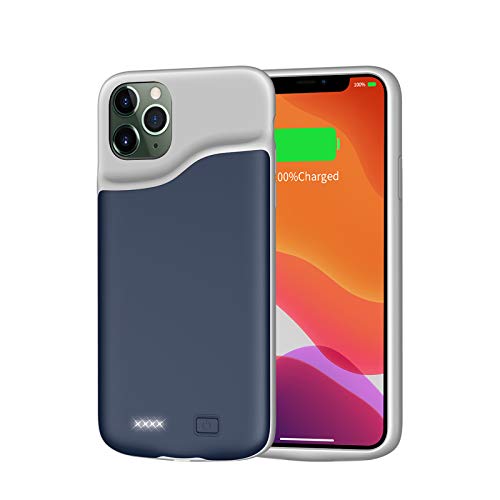 Battery Case for iPhone 11 Pro, JUBOTY 6000mAh Battery Charging Case Portable Rechargeable Extended Battery Pack Slim External Battery Protective Charger Case Compatible with iPhone 11 Pro(Blue)