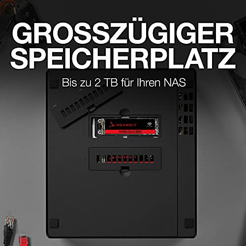 Image of Seagate IronWolf 525 SSD 2TB NAS Internal Solid State Drive - SATA M.2, PCIe Gen 4 speeds up to 5000MB /s, 1.8M Hours MTBF, 0.7 DWPD, with Rescue Services (ZP2000NM30002)