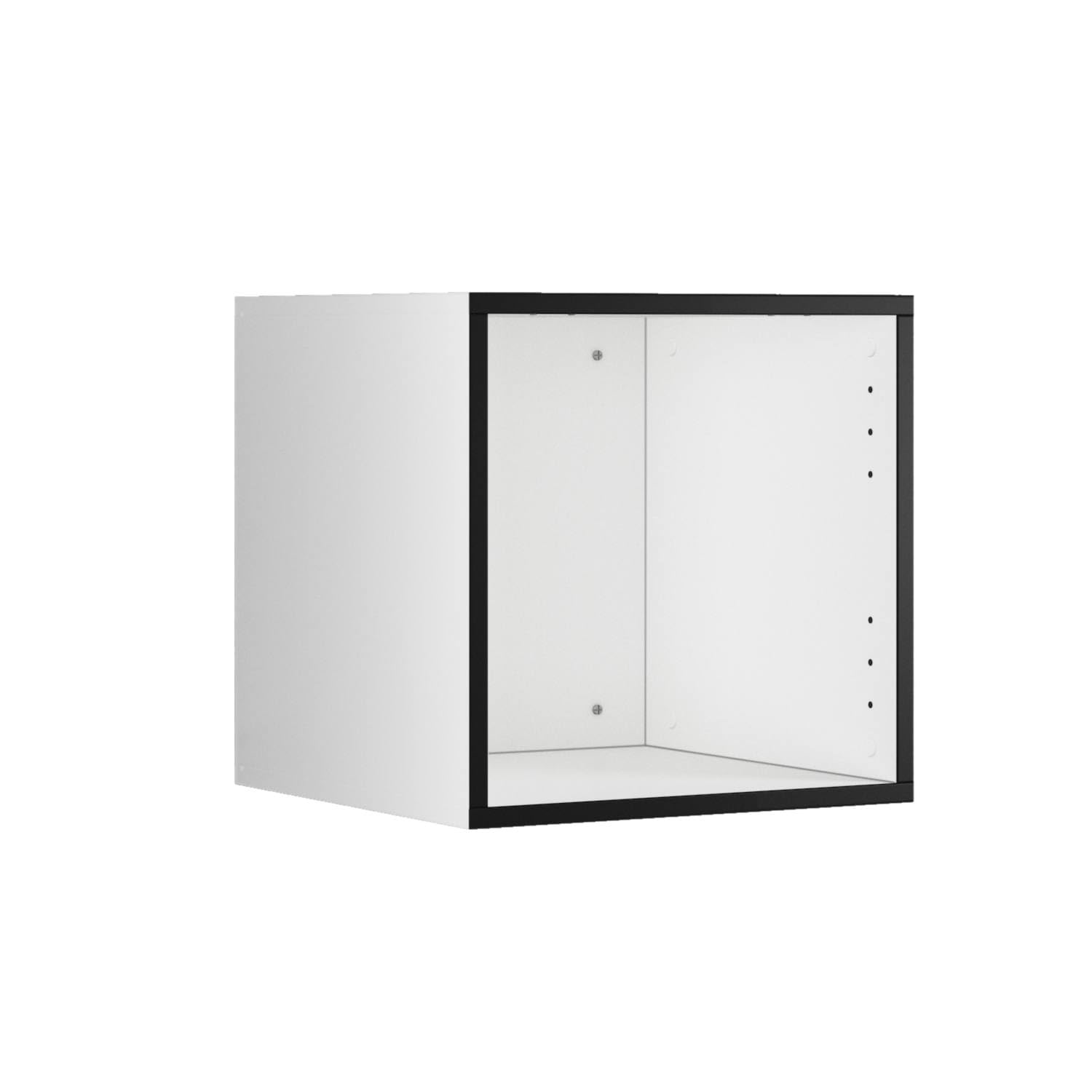 BMG Möbel Schranksystem Modul+ offen oder geschlossen Aufbewahrung individuell montierbar als Regal oder Schrankset Lowboard oder Sideboard wandhängend (ohne Front, 38 x 38 cm)