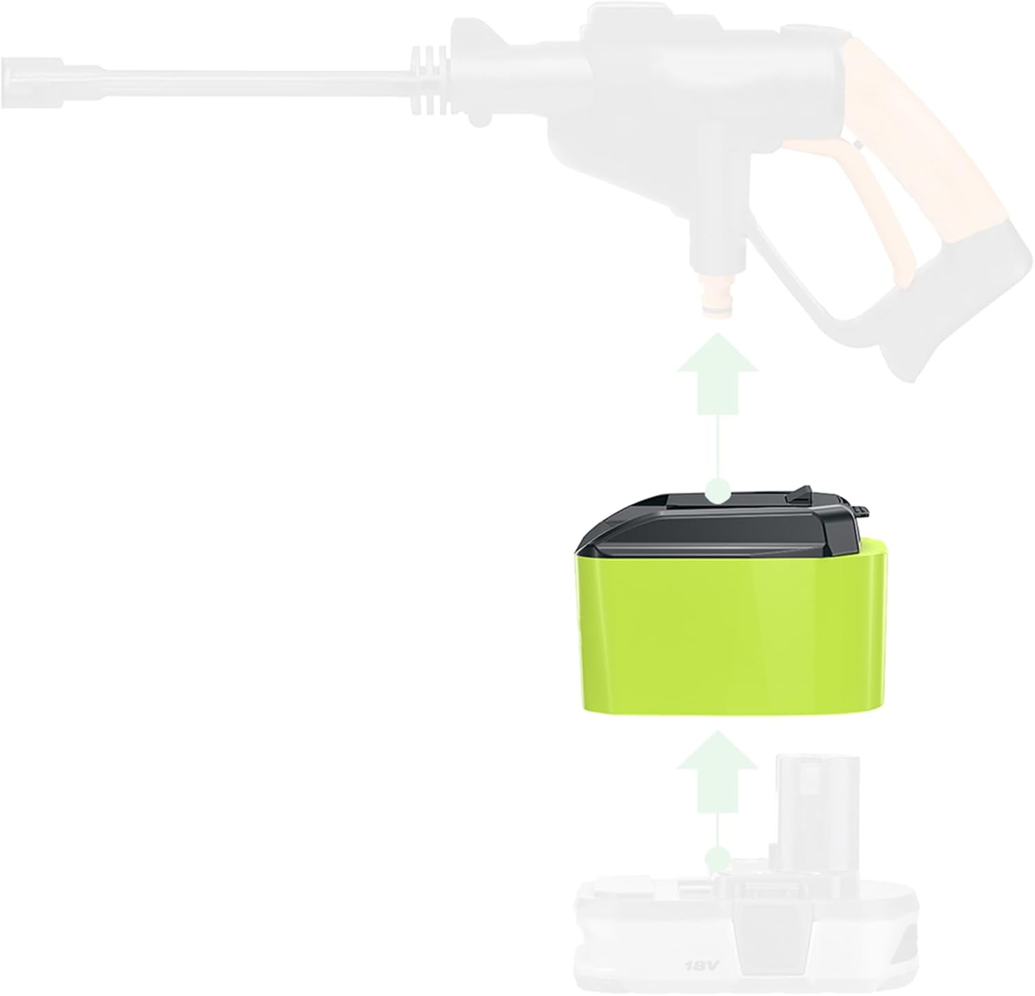 Adapter Upgrade for Worx 20v USA Version Type Tools to Ryobi 18v Batteries (No Charging Function) - 1 Adapter Only