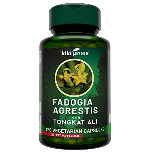 Kiki Green Fadogia Agrestis Extract With Tongkat Ali For Men 1000Mg Per Serving, Herbal Supplement 120 Vegan Capsules For Daily Use #TOP1