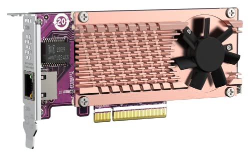 Image of QNAP QM2-2P10G1TB 2 x PCIe Gen3 NVMe SSD & 1 x 10GbE (10G /5G /2.5G /1G /100M) Port Expansion Card to Enhance Performance