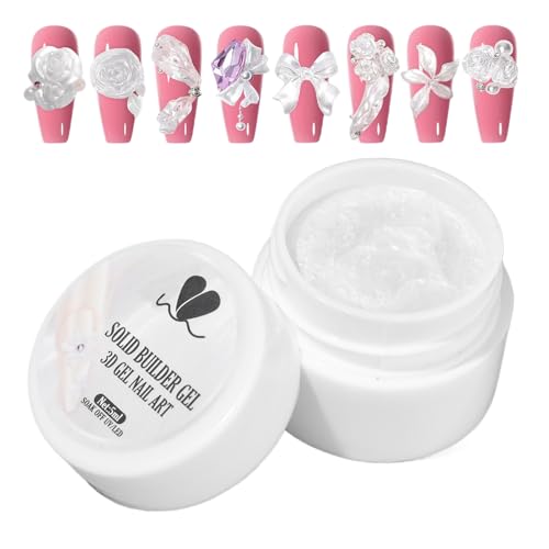 Gel de escultura de uñas 3D: gel de uñas sólido, 5 ml de constructor no peinado, pasta de talla fácil para moldeo y extensión creativa, fórmula artística duradera | Manicura de bricolaje para mujeres,