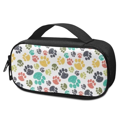 Suhoaziia Colorful Paws Sac isotherme de voyage pour insuline Kit de test de diabète Kit de moniteur de glycémie Kit de mesure de glycémie Bandelettes de test de glycémie