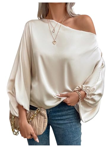 Verdusa Off The Shoulder Blouses for Women 3/4 Length Sleeve