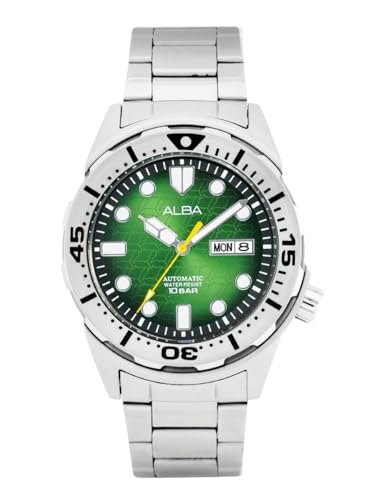 Alba Stainless Steel Mens Analog Wristwatch Al4443X1, Dial Color-Green, Band Color-Silver (B0CD85NXV5) Amazon Price History, Amazon Price Tracker