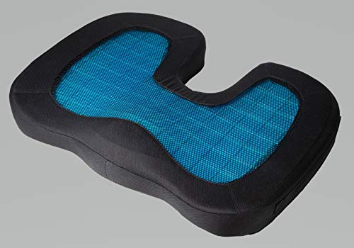 Lifenaxx 4861 Sitzkissen mit Geleinlage LX-014 - Gesundheit, Gelkissen, Rücken, Bandscheibe, Sitzhilfe, Kinder, Reisen, Home Office.