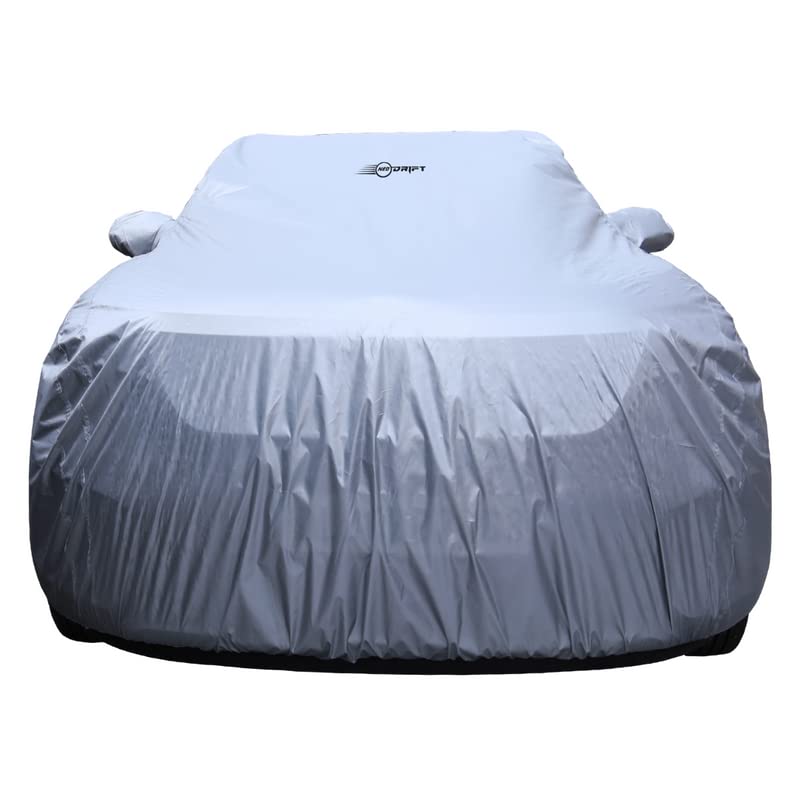 Image of NEODRIFT 'SilverTech' Car Body Cover for Maruti Suzuki Swift - (100% Water Resistant, Tailored Fit, All-Weather Protection, Multi-Layered & Breathable Fabric) Colour - Silver (Model Year: 2011-2017)