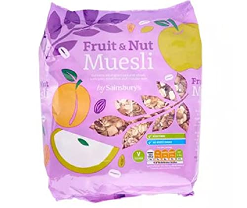 Sainsbury's Muesli Fruit and Nut 750g - A blend of whole rolled oats, wheat flakes and barley flakes with mixed dried fruits, nuts and seeds(not live seed). miniatura 1