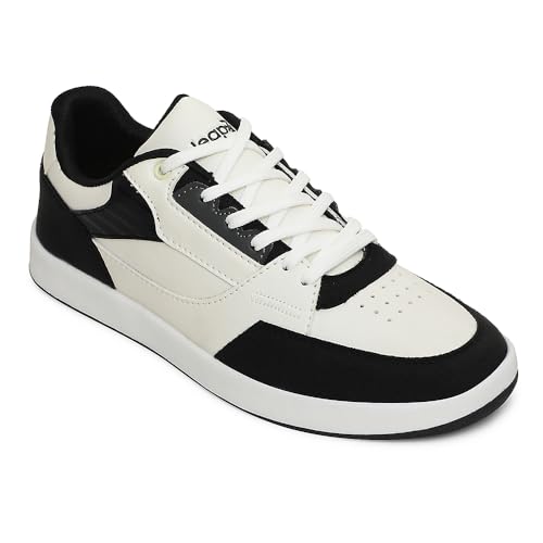 Image of Liberty Leap7x AMAZER-20E Men's Casual Lacing Sneakers, Light Grey and White | Suitable for Walking Travel, College, Office | Comfortable Lace-Up Casual Shoes | Lightweight Stylish Fashion Footwear
