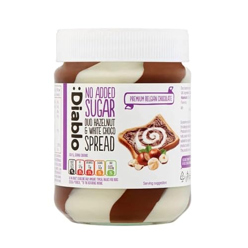 Diablo Hazelnut & White Choco Spread, No Added Sugar, 350g
