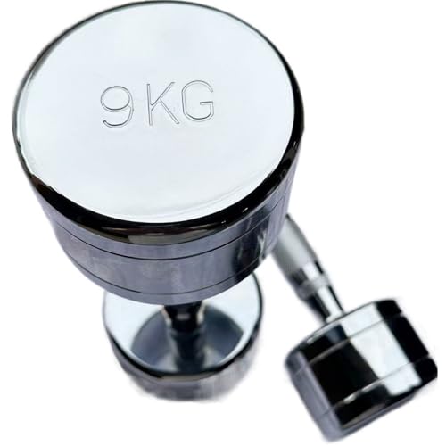 �_���x�� �y�A �Z�b�g�ő̍|1kg/2kg/3kg/4kg/5kg/6kg/7kg/8kg/9kg/10kg ��̐��^ �R���p�N�g ���[�֗��ƒ�p �_���x���Z�b�g �ؗ̓g���[�j���O �؃g�� �X�`�[���� ���L�f�� (9kg*2)