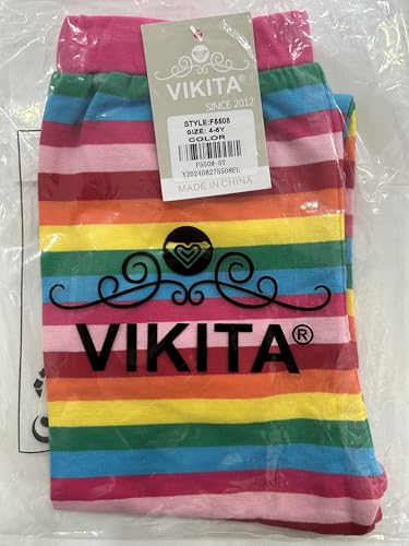 VIKITA Toddler Girls Clothes Winter Leggings Warm Pants Fall Outfits for Little Kids 2-12 Years4