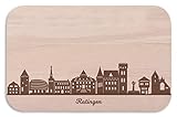 Frühstücksbrettchen Ratingen mit Skyline Gravur - 