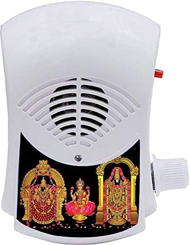 Tamil Mantra Chanting Box Speaker for Prayer & Meditation, Continuous Om Mantra Chanting Device with LED Light & Bulb, Spiritual Chanting Box for Home Temple Prayer Jaap Meditation
