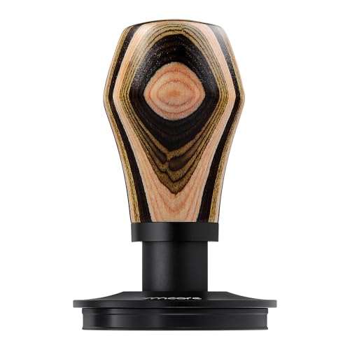 Normcore 58mm Espresso Tamper V4.1, Spring Loaded Coffee Tamper Compatible with 58mm Portafilter Baskets, Titanium PVD Coating Flat Base, Colorful Wood Handle