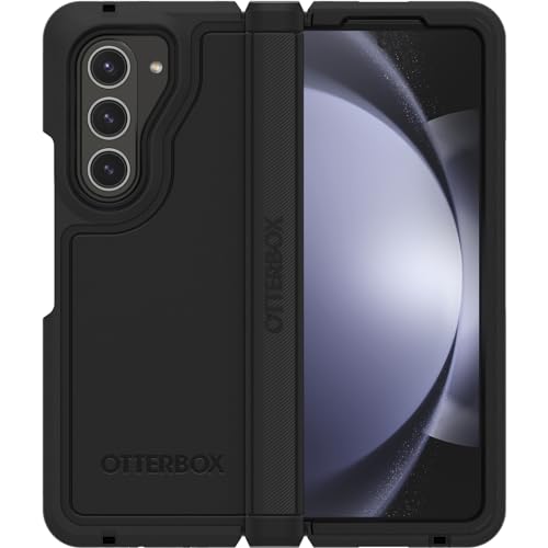 OtterBox Galaxy Z Fold5 Defender Series XT Case - Black, screenless, Rugged Hinge Protection, Lanyard Attachment, PowerShare and Wireless Charging Compatible