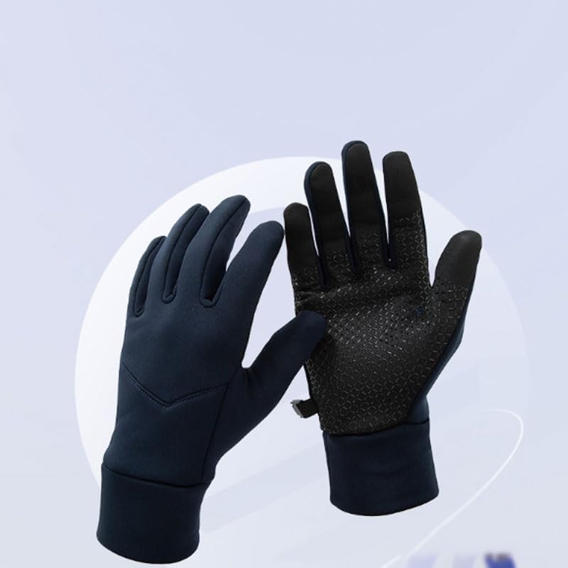 Thin Ski Gloves for Men Women Outdoor Cycling Warm for Outdoor Sports and Daily Use(Blue,Medium)