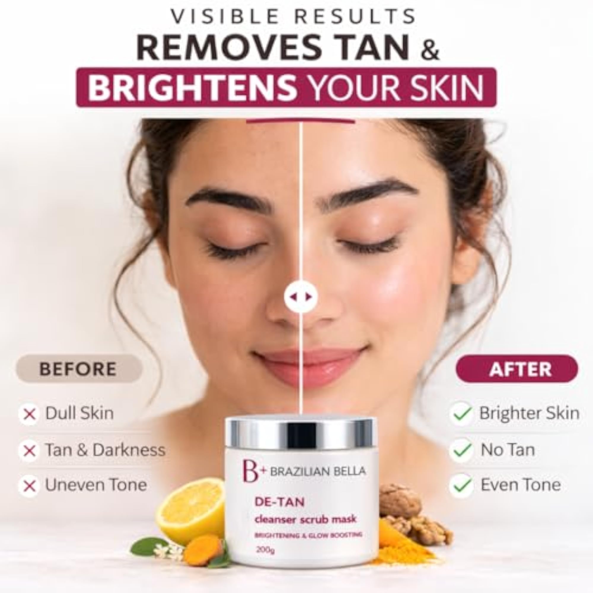 Brazilian Bella Full Body & Butt Bum Whitening De-Tan Pack